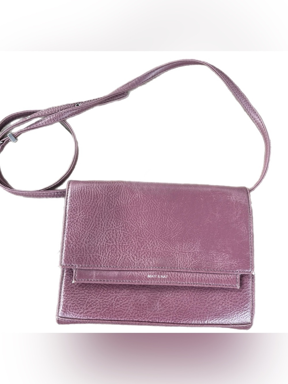 Matt & Nat Mauve Leather-Texture Crossbody Bag